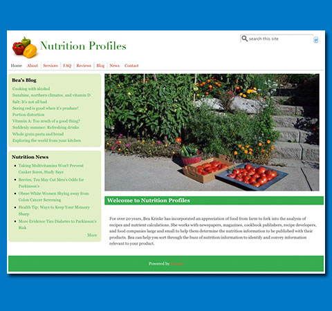 Nutrition Profiles Website
