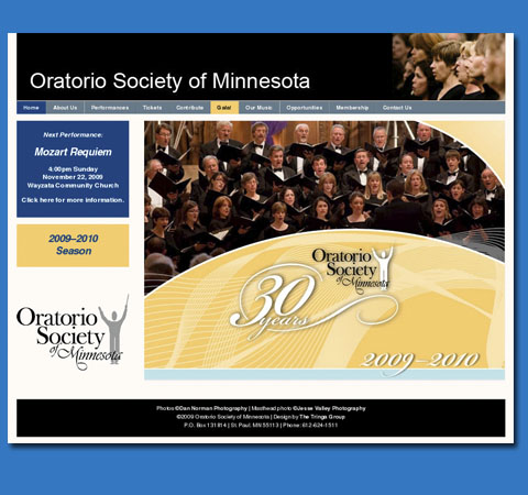 Oratorio Society of Minnesota Website